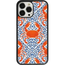 Coque iPhone 13 Pro Max - Silicone rigide noir Crabs and pearls Summer 2026