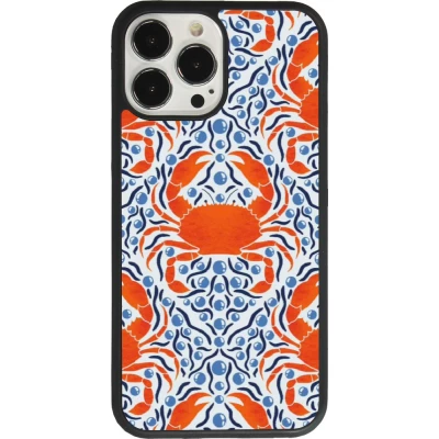 iPhone 13 Pro Max Case Hülle - Silikon schwarz Crabs and pearls Summer 2026