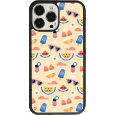 Coque iPhone 13 Pro Max - Silicone rigide noir Pattern Summer 2026