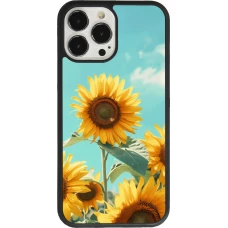 Coque iPhone 13 Pro Max - Silicone rigide noir Sunflowers Summer 2026