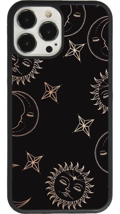 Coque iPhone 13 Pro Max - Silicone rigide noir Suns and Moons