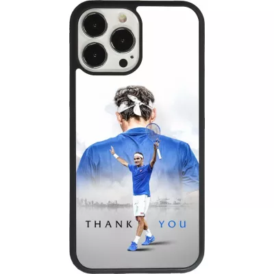 Coque iPhone 13 Pro Max - Silicone rigide noir Thank you Roger