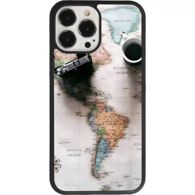 iPhone 13 Pro Max Case Hülle - Silikon schwarz Travel 01