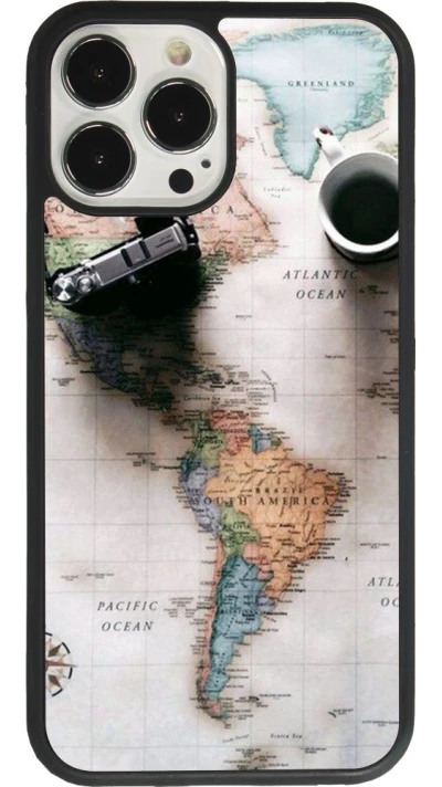 iPhone 13 Pro Max Case Hülle - Silikon schwarz Travel 01