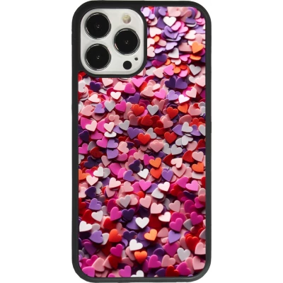 Coque iPhone 13 Pro Max - Silicone rigide noir Valentine 2025 Confetti