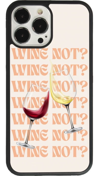 Coque iPhone 13 Pro Max - Silicone rigide noir Wine not
