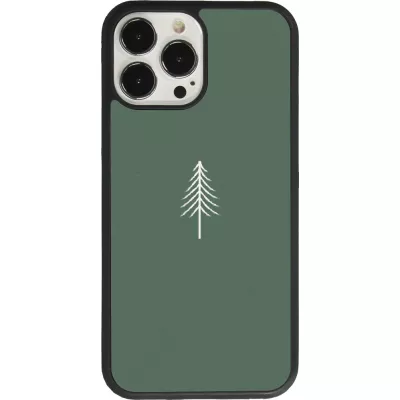 Coque iPhone 13 Pro Max - Silicone rigide noir Christmas 22 minimalist tree