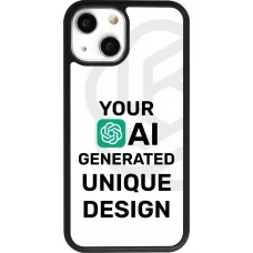 iPhone 13 mini Case Hülle - Silikon schwarz 100% einzigartig erstellt dank Deiner Kreativität und künstlicher Intelligenz (KI)