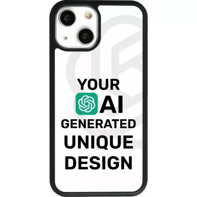 iPhone 13 mini Case Hülle - Silikon schwarz 100% einzigartig erstellt dank Deiner Kreativität und künstlicher Intelligenz (KI)