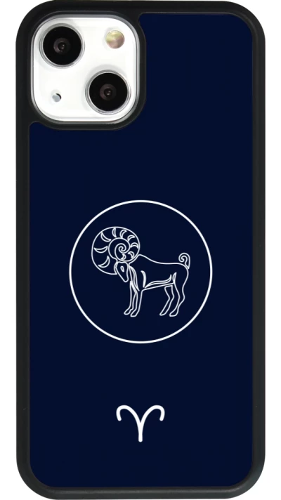 iPhone 13 mini Case Hülle - Silikon schwarz Astrologie Widder