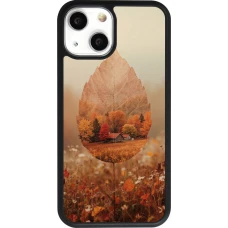 Coque iPhone 13 mini - Silicone rigide noir Autumn 26 Autumn leaf