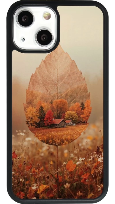Coque iPhone 13 mini - Silicone rigide noir Autumn 26 Autumn leaf