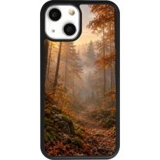 Coque iPhone 13 mini - Silicone rigide noir Autumn 26 Autumn walk