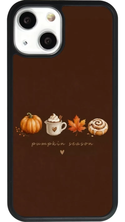 Coque iPhone 13 mini - Silicone rigide noir Autumn 26 Pumpkin season