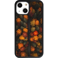 Coque iPhone 13 mini - Silicone rigide noir Autumn 26 Road in autumn