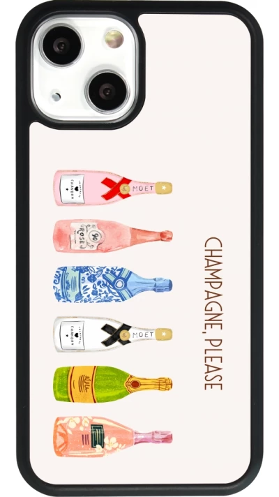 iPhone 13 mini Case Hülle - Silikon schwarz Champagne Please