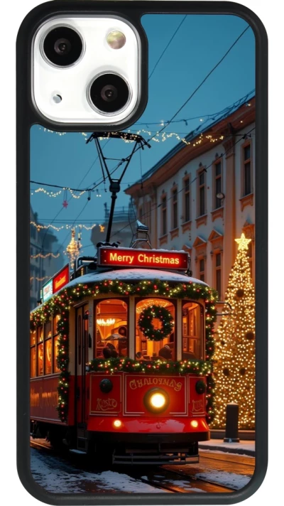 iPhone 13 mini Case Hülle - Silikon schwarz Christmas 25 Xmas Train