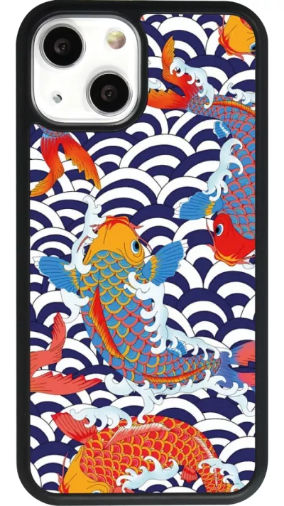iPhone 13 mini Case Hülle - Silikon schwarz Easter 2023 japanese fish