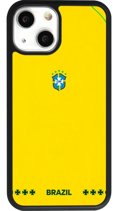 iPhone 13 mini Case Hülle - Silikon schwarz Brasilien 2026 personalisierbares Fussballtrikot