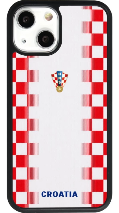 iPhone 13 mini Case Hülle - Silikon schwarz Kroatien 2026 personalisierbares Fussballtrikot