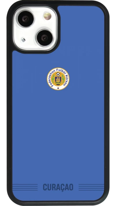 iPhone 13 mini Case Hülle - Silikon schwarz Curaçao 2026 personalisierbares Fussballtrikot