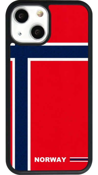 iPhone 13 mini Case Hülle - Silikon schwarz Norwegen 2026 personalisierbares Fussballtrikot
