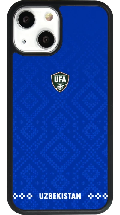 iPhone 13 mini Case Hülle - Silikon schwarz Usbekistan 2026 personalisierbares Fussballtrikot