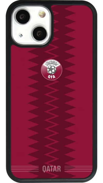 iPhone 13 mini Case Hülle - Silikon schwarz Qatar 2026 personalisierbares Fussballtrikot