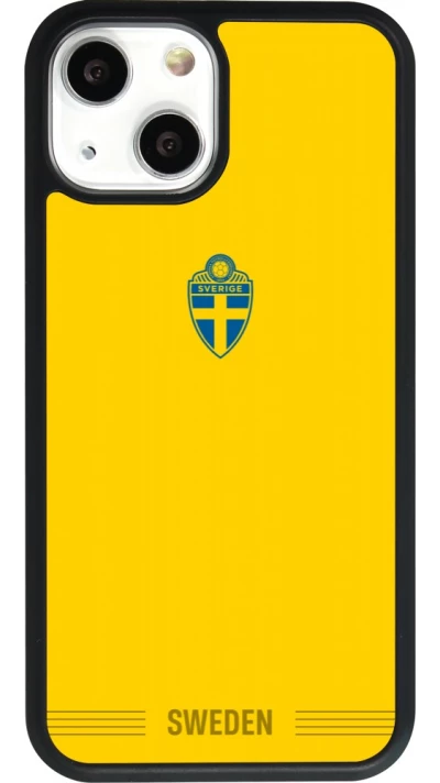 iPhone 13 mini Case Hülle - Silikon schwarz Schweden 2026 personalisierbares Fussballtrikot