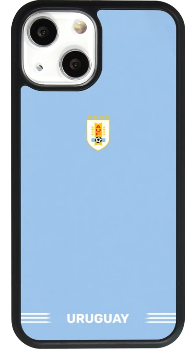 iPhone 13 mini Case Hülle - Silikon schwarz Uruguay 2026 personalisierbares Fussballtrikot