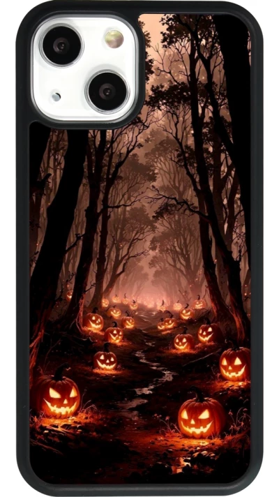 iPhone 13 mini Case Hülle - Silikon schwarz Halloween 2025 Road of Terrifying Pumpkins