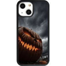 Coque iPhone 13 mini - Silicone rigide noir Halloween 2026 The Wicked Pumpkin