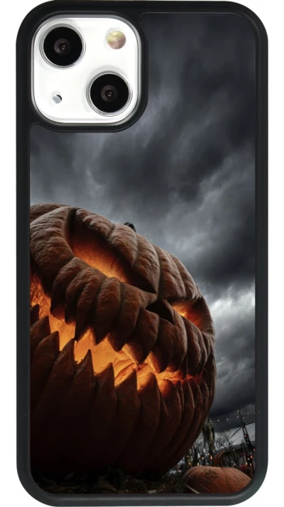 Coque iPhone 13 mini - Silicone rigide noir Halloween 2026 The Wicked Pumpkin