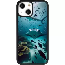 iPhone 13 mini Case Hülle - Silikon schwarz Manta Lagune Reinigung