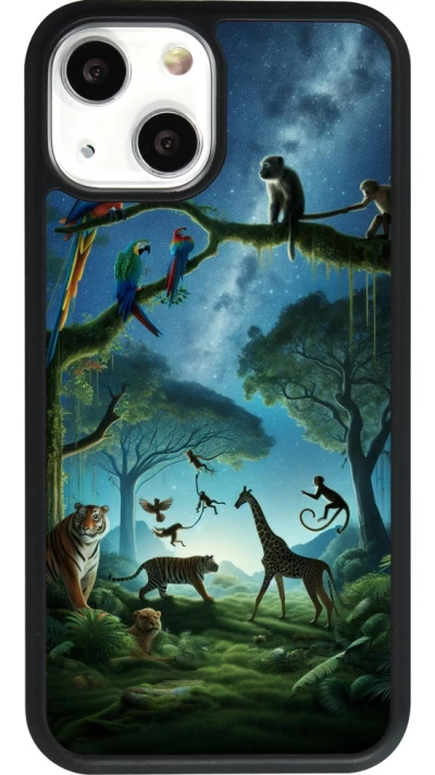 iPhone 13 mini Case Hülle - Silikon schwarz Paradies der exotischen Tiere