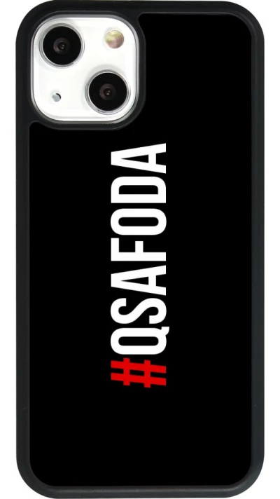 Coque iPhone 13 mini - Silicone rigide noir Qsafoda 1