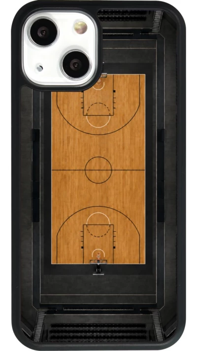 Coque iPhone 13 mini - Silicone rigide noir Sports 2026 Basketball