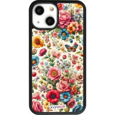 iPhone 13 mini Case Hülle - Silikon schwarz Spring 25 fruehling bluetend
