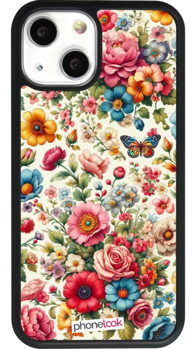 iPhone 13 mini Case Hülle - Silikon schwarz Spring 25 fruehling bluetend