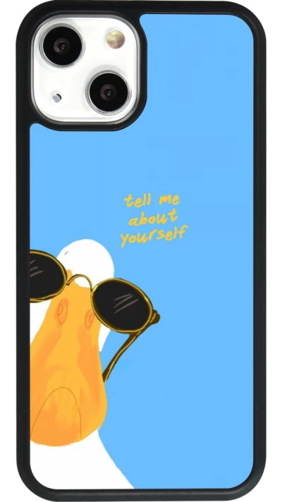 Coque iPhone 13 mini - Silicone rigide noir Tell me about yourself Summer 2026
