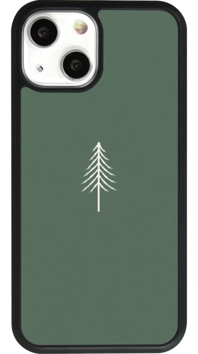 iPhone 13 mini Case Hülle - Silikon schwarz Christmas 22 minimalist tree
