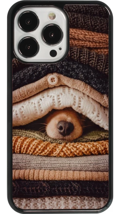 Coque iPhone 13 Pro - Autumn 26 Dog under the covers