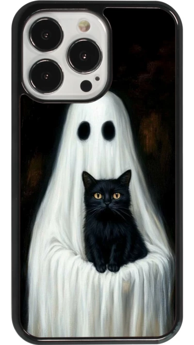 iPhone 13 Pro Case Hülle - Halloween 2025 Ghost with black cat