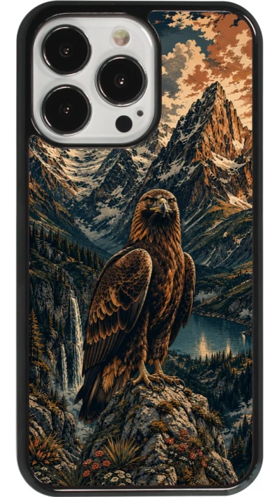 Coque iPhone 13 Pro - Linocut Aigle Royal