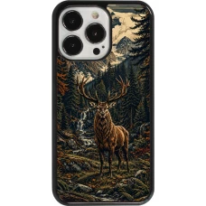 Coque iPhone 13 Pro - Linocut Cerf