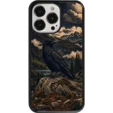 Coque iPhone 13 Pro - Linocut Grand Corbeau