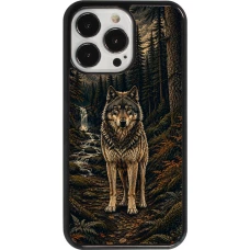 Coque iPhone 13 Pro - Linocut Loup