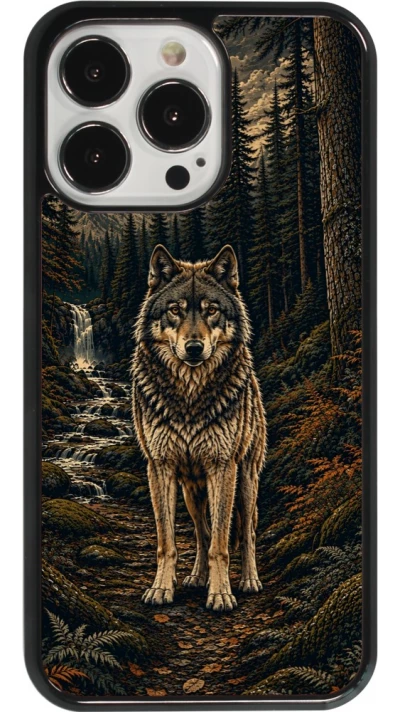Coque iPhone 13 Pro - Linocut Loup