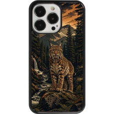 Coque iPhone 13 Pro - Linocut Lynx