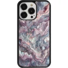 iPhone 13 Pro Case Hülle - Violetter silberner Marmor